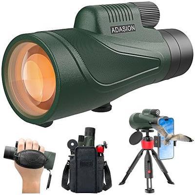 12x54 Monocular Telescope for Adults High Powered with Tripod and Phone Adapter, HD BAK4 Prism FMC Lens, Waterproof with Carrying Bag for Bird Watching Travel Sports