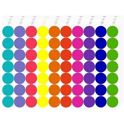 Alynta 2800PCS Colored Circle Dots Stickers 3/4 Inch Round Dots Stickers | Color Dot Stickers Labels for Office Home Classroom Papers (Multicolor)