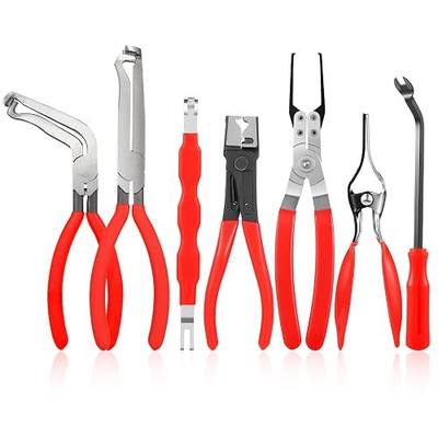 Electrical Disconnect Pliers,7 pcs Automotive Electrical Terminal Connector Separator Removal Tool,Straight & 60° Electrical Disconnect Pliers with Electricals Connector Removal Tool