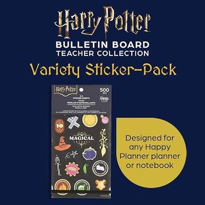 Happy Planner Harry Potter Variety Sticker Pack for Planners, 30 Sheets | Easy-peel sticker sheets, ideal for planners, calendars, and journals, Bulletin Board theme, 500 stickers