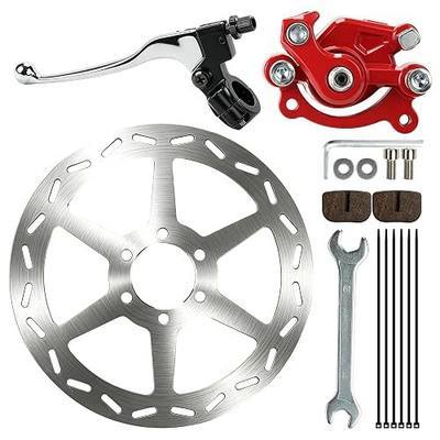 RED Rear Brake Caliper and Mini Bike Brake Lever 180mm Disc Brake Rotor for Coleman CT100U CC100X Baja DB30 Motovox MBX11 MBX10 MMB80 MMB105 79cc 97cc 100cc Powersports Parts