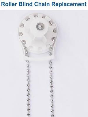 12 Feet 4.5mm Beaded Ball Chain with 12Pcs Connectors | For Ceiling Fan Pull Chains Extension, #10 Metal Chain, Window Blind Chain Repair Kit, DIY Chain for Crafts