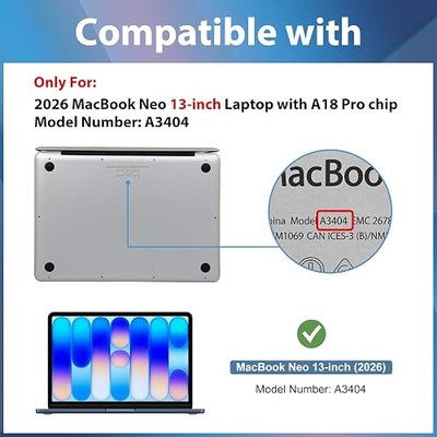 ProCase 2 Pack Screen Protector for 2026 MacBook Neo (13-Inch) | 9H Hardness HD Clear Tempered Glass, Bubble-Free Installation, Anti-Scratch & Anti-Fingerprint Film for MacBook Neo (A18 Pro)