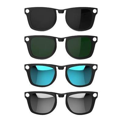 HiBloks 4Pcs Polarized Clip-on Compatible with RayBan Meta Wayfarer Gen 2/1 | Matte Black Frame Discoloration Clip-on for Meta Wayfarer RW4008/RW4012 Large 53-22 Smart Glasses (Black+Green+Silver+Blue)