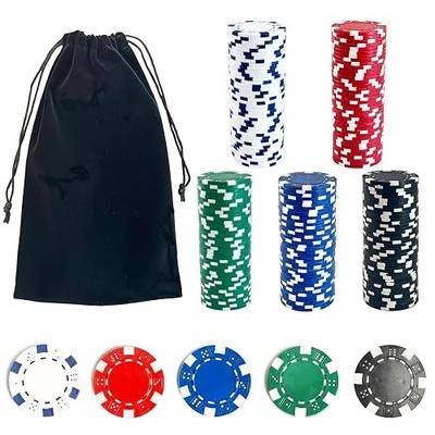 SEETOOOGAMES Casino Poker Chips Clay - 200pc 11.5g Gambling Chips - 5 Color (Red, Green, White, Black and Blue)
