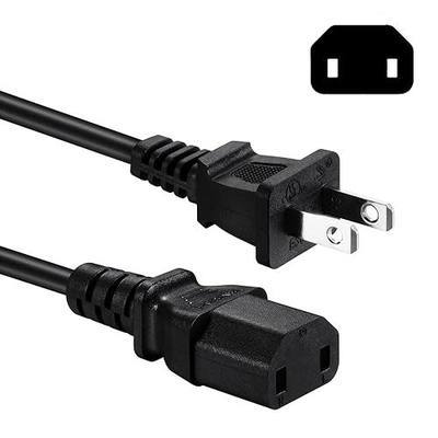 AC Power Cord Compatible with Sony PS4 Pro, Xbox 360 Slim / 360 E Power Supply Brick, UL Listed 2 Prong Power Cable Replacement