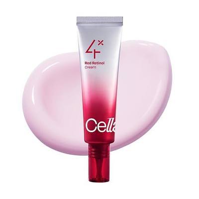 Celladix Hibiscus Red Retinol 4X Cream, Night Face Moisturizer with Retinol Complex and Azelaic Acid, for Uneven Texture, Pores and Fine Lines, 1.01 fl oz / 30 mL