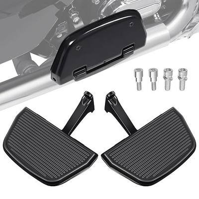 Amazicha Motorcycle Passenger Floorboard Footboard with Mount Bracket Kit Fit For Harley Touring Road King Street Glide Road Glide Electra Glide Ultra Classic 1993-Later Streamliner Style Black