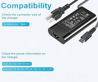 65W USB C Laptop Charger Compatible with HP Omnibook 5/7/X/Ultra flip | For HP Spectre x360, Envy, Elitebook x360, Pavilion, Chromebook, Elite x2. Fast Charging ,Type C Power Cord