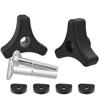 2-Pack Lawn Mower Handle Knobs Nut Bolt Kit for Quick Repair | Fits Honda and other mowers; triangle knobs and galvanized bolts replace loose or stripped handle fasteners without tools