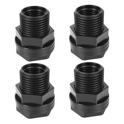 4 Pack Garden Hose Bulkhead Fitting, Double Threaded Bulkhead Water Tank Connector,3/4 Inch Male GHT,1/2 Inch Female NPT for Rain Barrels,Aquariums,Ponds,Water Tanks