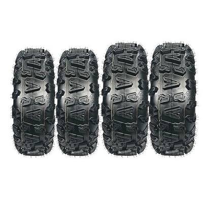 Garvee 25x8-12 25x10-12 ATV UTV Tires Set of 4, 4 PR All Terrain Tubeless Off-Road Mud Tire (2 Front 25x8-12 & 2 Rear 25x10-12)