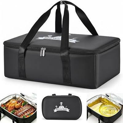 Extra Large 21" x 13.5" BBQ Blanket for Resting Meat, 5-Layer Leak-Proof Insulated Meat Resting Bag, Foldable BBQ Resting Bag for Brisket/Beef/Pork Shoulder/Turkey, Barbecue Tool Gifts for Men (Black)