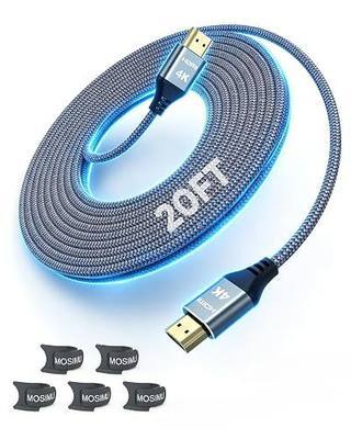 Long HDMI 2.0 Cable, 20FT, CL3, 18Gbps (with Velcro) | Long Reach for In-Wall Home Theater, 4K@60Hz, 2K@120Hz, HDR, ARC, Dolby, HDCP 2.2, TV, PS5, Xbox