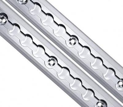 US Cargo Control Angled L-Track 8 FT, Aluminum L Track Rail with Sloped Edge Design, Versatile Trailer Tie Down Track for Trailers or Truck Beds - Secure Motorcycles, ATVs, Dirt Bikes - 2 Pack