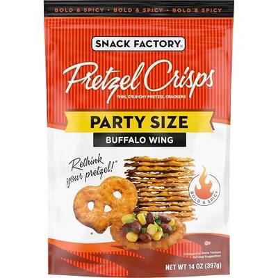 Snack Factory Pretzel Crisps, Buffalo Wing, Party Size, 14 Oz