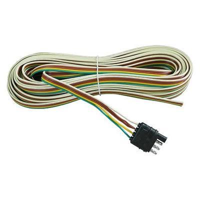 LUCKY TL 4 Pin 5 Wire Trailer Wiring Harness,16AWG, 50FT Male, Copper Wire | Integrated Color Coding,Heavy-duty cables, Ideal for Tow hitches, Boat Trailers and Towing Applications