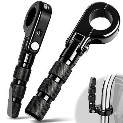 PBYMT Highway Pegs, P-Clamp CNC Highway Footpegs Footrest Fit For 1.25''(32mm) Crash Bars Compatible with Harley Davidson Touring, Black