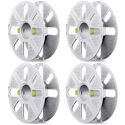 Quick-Swap Reusable Spool for Refill Filament, Two-Finger Press Design, Compatible with Bambu Lab 3D Printers, 4 pcs