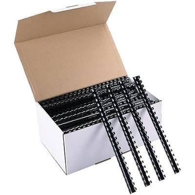 NYXOVA 100 Pack 21-Ring Plastic Binding Combs, 3/4 Inch (19mm) Diameter, Black, 21-Hole Binder Spines, 180 Sheet Capacity, Perfect for A4/Letter Size Paper, Notebook, Office, School Use
