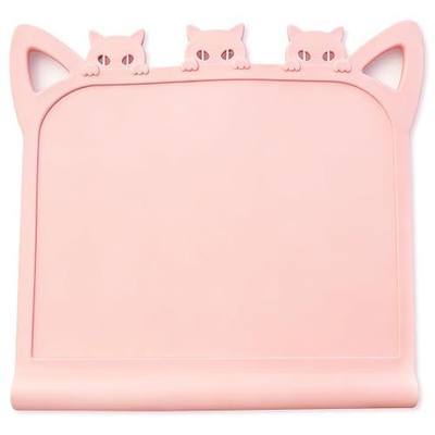 Silicone Toddler Placemat with Teething Table Edge Bumper - 2-in-1 Feeding & Teething Mat, BPA-Free Food-Grade Silicone, Non-Slip Waterproof Baby Feeding Mat, Easy Clean Dishwasher Safe (Ballet Pink)