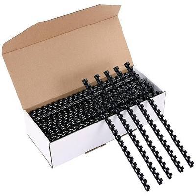 NYXOVA 100 Pack 21-Ring Plastic Binding Combs, 1/2 Inch (12mm) Diameter | Black, 21-Hole Binder Spines, 65 Sheet Capacity, Perfect for A4/Letter Size Paper, Notebook, Office, School Use