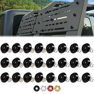 M8 Black Aluminum Washer Kit for Fender Flare, Exterior Dress Up Bolt Kit | 24-set · 24mm (0.94") OD anodized aluminum washer · Black stainless m8 countersunk bolt, for engine bay dress up