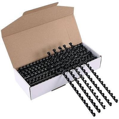NYXOVA 100 Pack 21-Ring Plastic Binding Combs, 3/8 Inch (10mm) Diameter, Black, 21-Hole Binder Spines, 55 Sheet Capacity, Perfect for A4/Letter Size Paper, Notebook, Office, School Use