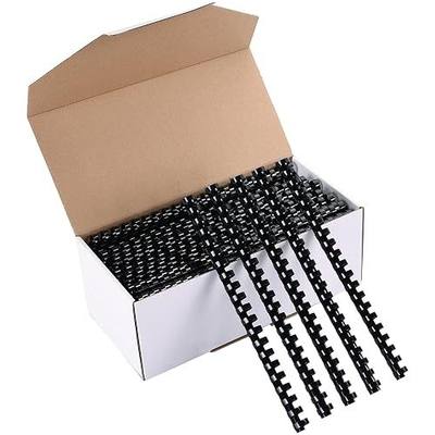NYXOVA 100 Pack 21-Ring Plastic Binding Combs, 5/8 Inch (16mm) Diameter | Black, 21-Hole Binder Spines, 115 Sheet Capacity, Perfect for A4/Letter Size Paper, Notebook, Office, School Use