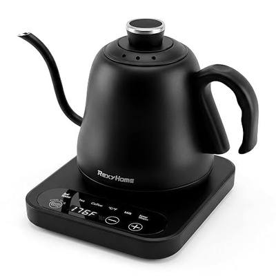 Gooseneck Electric Kettle Temperature Control: 316L Stainless Steel Inner | ±1℉ Precision, Pour Over Kettle for Coffee & Tea, 1000W Quick Heating, Auto Shut-Off & Boil-Dry Protection, 0.8L/27oz