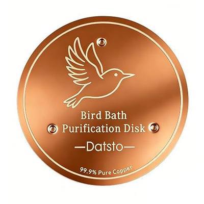 Bird Bath Copper Disk, 99.9% Pure Copper Disc to Keep Water Clean, Physical Safe Water Purification for Garden Birdbaths, Universal Fit for Concrete, Glass & Ceramic Bowls, All-Season Cleaner