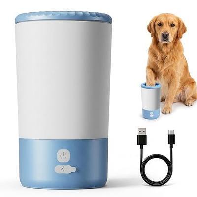 Electric Dog Paw Cleaner Cup – Rechargeable Paw Cleaning Device with Soft Silicone Bristles, Automatic 360° Dog Paw Washer, Portable Pet Foot Washer for Medium Large Dogs