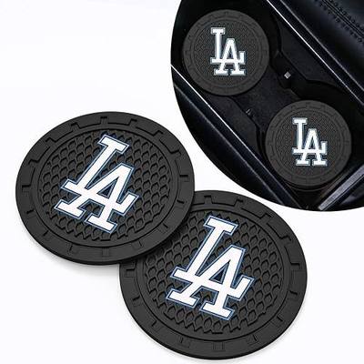 Baseball Fans Car Cup Holder Coasters for LA Dodgers Fans, 2 Pack Dodgers Silicone Non-Slip Cup Mats, 2.75" Car Cup Holder Inserts for Auto Interior