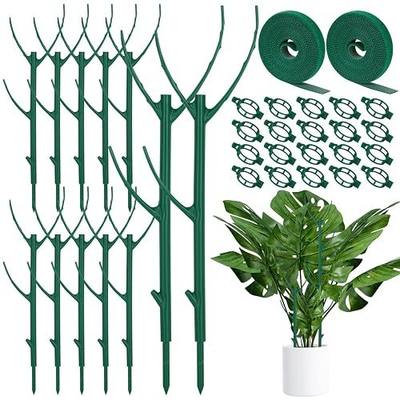 12 Pack Monstera Plant Support, Stackable Plant Supports for Indoor Plants, Pothos Plant Climber Pole, Adjustable Stakes for Indoor Plants Training & Vertical Growth Support Stakes
