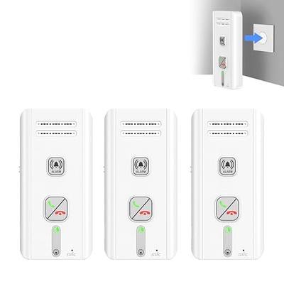 2 Way Intercom for Home, Portable Wireless Intercom System for House with 5 Level Volume and Ringtones Adjustment Rechargeable for Hospital Hotel Office Business 3 Pack(White)