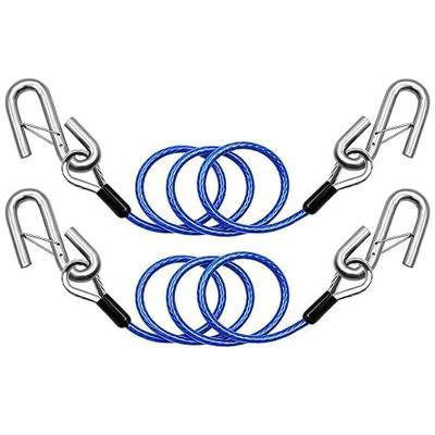 NAZOU Trailer Safety Chains with Hooks, 48in & 79in Vinyl Coated | Marine Grade Rust Resistant Heavy Duty Safety Chain, Ideal for Boat Trailer Towing and Trailer Extension