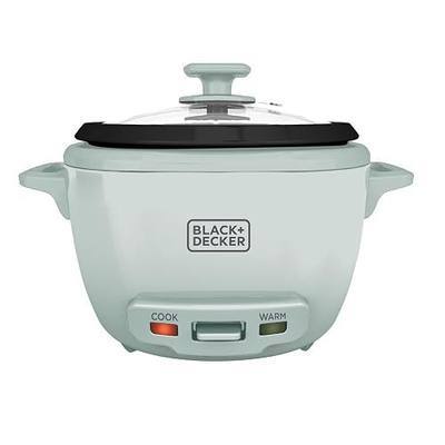 BLACK+DECKER 16-Cup Rice Cooker with Steaming Basket, Surf Spray | 16-cup rice cooker with ceramic pot, steamer basket and automatic keep warm for family meals.