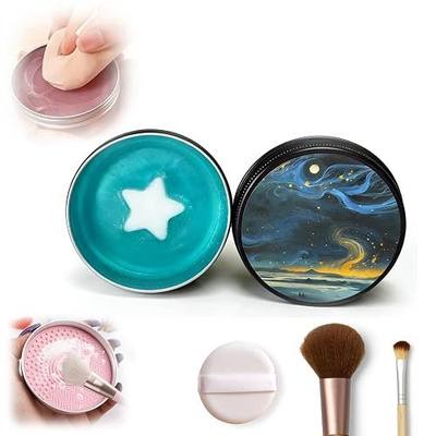 Makeup Brush Soap, Silicone Makeup Brush Cleaning Pad with Soap, Makeup Brush Cleaner Soap Makeup Cleaning Cosmetic Cleaner for Brushes and Sponges (60g)