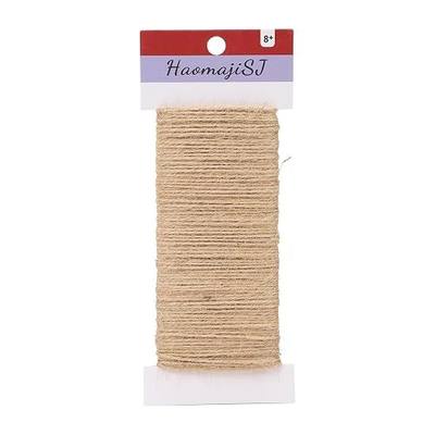 1.5mm 1Pack Natural Jute Twine 164FT Brown String for Gift Wrap, DIY Crafts | Durable 2-ply Rope String Wound on Card, Good for Gifts Wrapping, Bottle Decoration, DIY Crafts and Photo Display