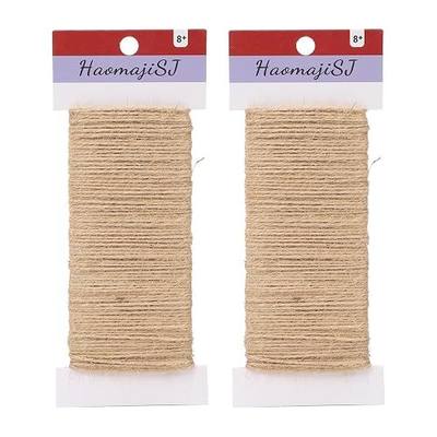 1.5mm 2Pack Brown Natural Jute Twine 328FT Total for Gift Wrap, DIY Crafts | Durable 2-ply Rope String Wound on Card, Good for Gifts Wrapping, Bottle Decoration, DIY Crafts and Photo Display