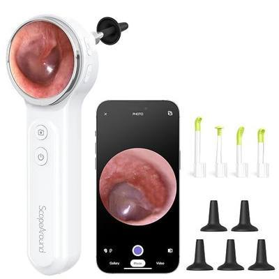 WiFi Digital Otoscope with IPS Screen, 720P HD Otoscope Camera for Home Use | Built-In Display, Otoscope Camera with Light, 6 LED Lights, Compatible with Android & iPhone for Daily Ear Checks