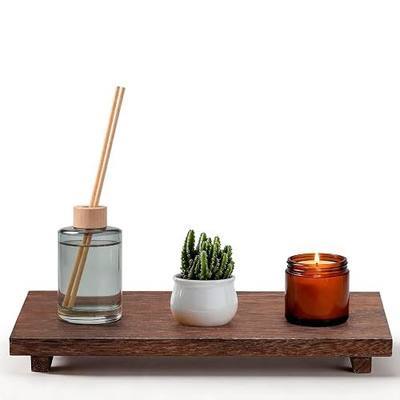 16 x 8 inch Wood Riser Pedestal Stand, Wood Riser for Kitchen Counter | Farmhouse Large Wood Tray for Kitchen Counter, Bathroom Decor, Sink, Soap Dishes, Plant, Bottles, Candles Display, Jewelry