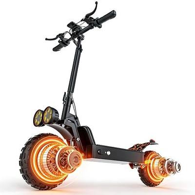 Off Road Electric Scooter for Adults, 4000W Dual Motors, Up to 37 MPH & 70 Miles Range, 48V 32Ah Battery, 11" All-Terrain Tires, NFC Unlock, Foldable Fast E-Scooter, Dual Suspension for Commuting