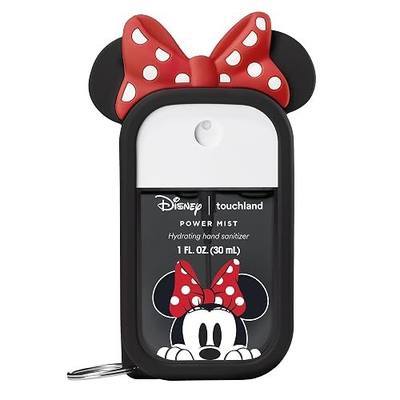 Touchland Disney x Minnie Mouse Hand Sanitizer & Case Set Travel Size | TSA ready Power Mist with skincare benefits. Disneyland-ready collectible bag charm case with Vanilla Blossom scent.