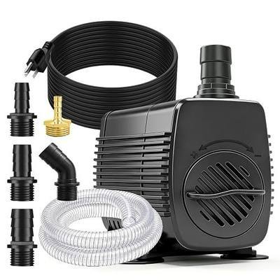 Knifel 800GPH Submersible Water Pump 60W with 10ft Power Cord & Wire hose | Ultra Quiet, Fountain Pump with Overheat Protection for Fish Tank, Aquarium, Pond, Waterfall, Hydroponic Systems