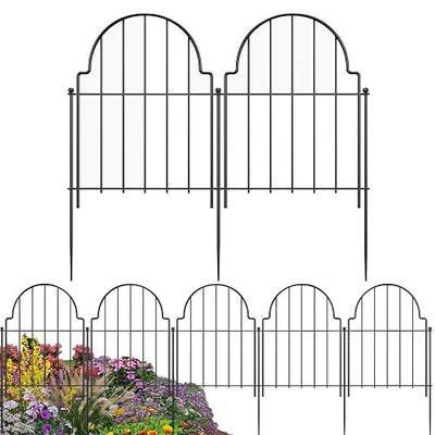 GHWIE Decorative Garden Fence, Rustproof Metal, No Dig Animal Barrier, Arched Wire Border Panel for Yard Patio Outdoor Decor (18, 17" H)