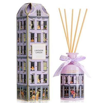Reed Diffuser - Lavender Garden 6.76 fl oz Reed Diffuser with 8 Sticks Home Fragrance Bathroom Shelf Decor (Festive House Collection)