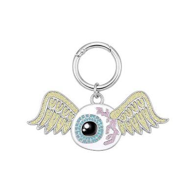 Von Dutch Bag Charm Keychain, Multi Color Rhinestones