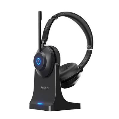 Bluetooth Wireless Headset with Mic for Work, Advanced Noise Reduction Microphone, Clear Calls - Comfortable On-Ear Headphones, Bluetooth 5.3, Applicable to PC, Zoom(Without USB Dongle)