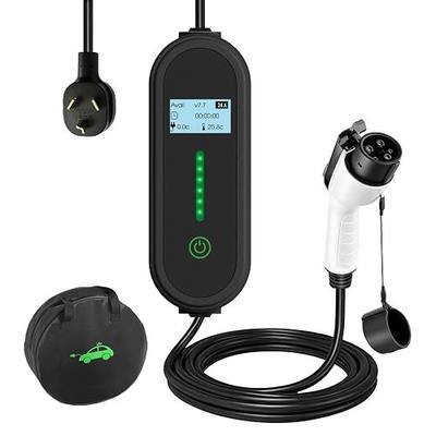 24A Level 2 EV Charger, NEMA 14-30 Plug, 25Ft Cable, J1772 | 240V Fast Charge, 8-24A Adjustable Current, Timer for Off-Peak Savings, Portable for Home/Garage/Travel, All J1772 EVs/PHEVs
